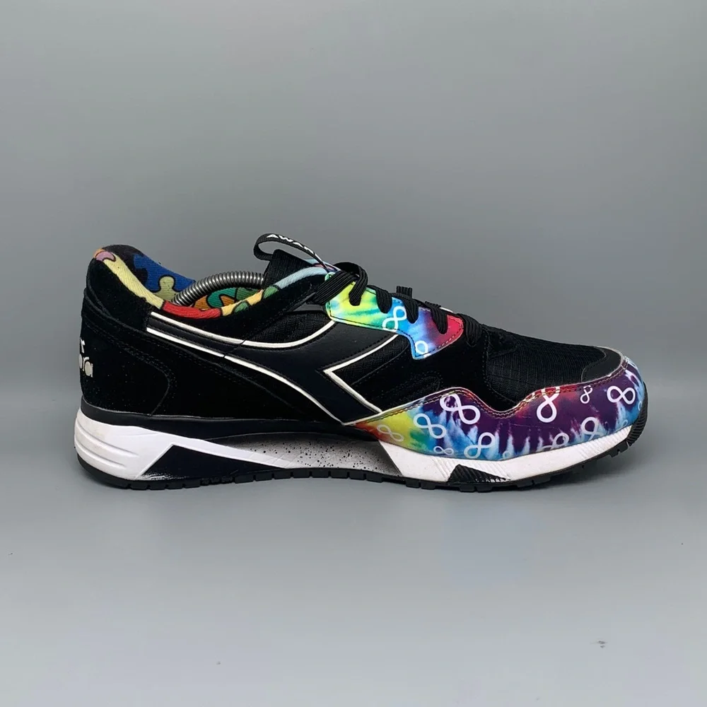 Diadora N9002 Autism Acceptance Puzzle‎ Black Multicolor Sneakers Men’s 12